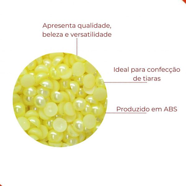 Imagem de Meia Perola Para Colagem 10mm Em Abs Com 500Gr