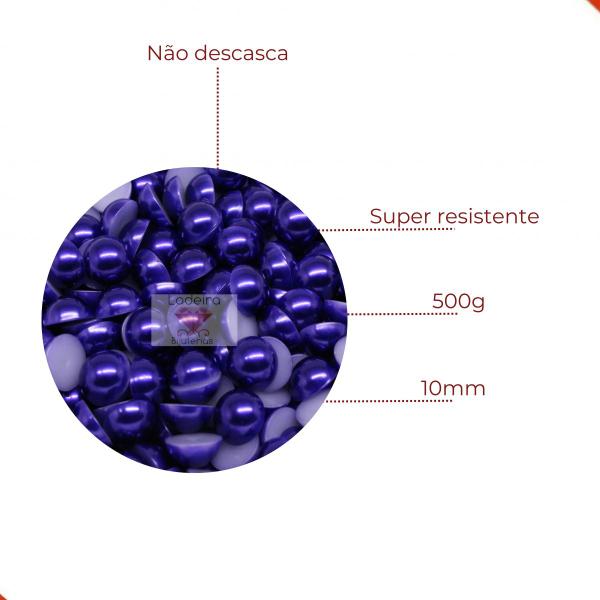 Imagem de Meia Perola Para Colagem 10mm Em Abs Com 500Gr