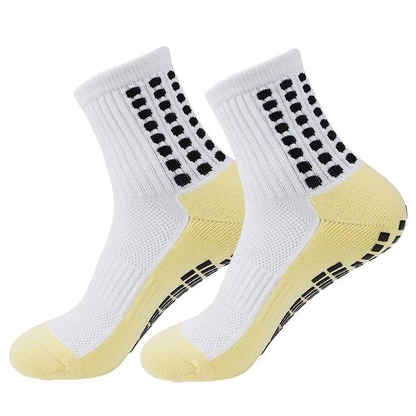 Imagem de Meia Pro Socks Grip Unissex - Branco e Amarelo