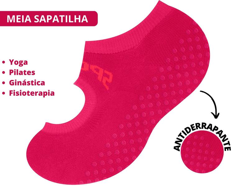 Imagem de Meia selene antiderrapante pilates yoga sport-qualidade top