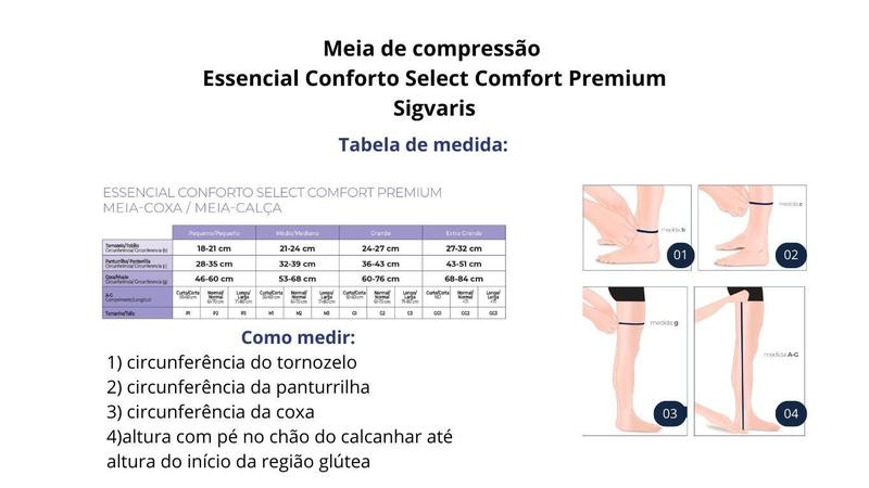 Imagem de Meia Sigvaris 20-30 Mmhg 7/8 862 Ponteira Fechada Preto P2