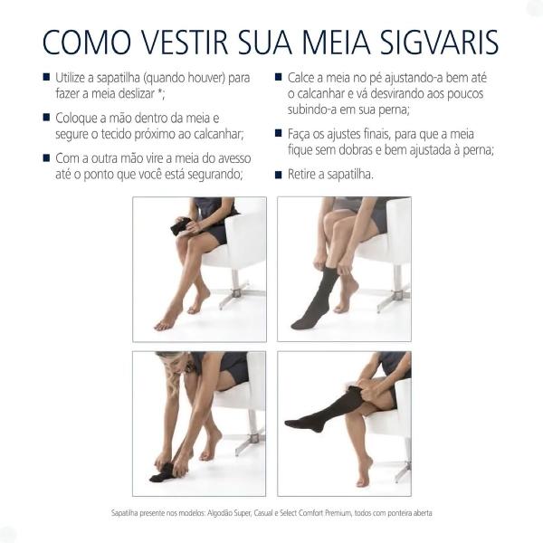 Imagem de Meia Sigvaris Select Comfort, 20-30 mmHg, 7/8 Natural