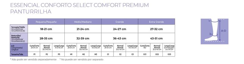 Imagem de Meia Sigvaris Select Comfort Premium 3/4 862 20-30 mmHg Ponteira Aberta XG