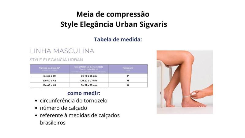 Imagem de Meia Sigvaris Urban 3/4 15-20 Mmhg 193B Marrom - G