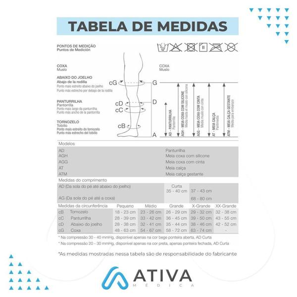 Imagem de Meia Venosan 20-30mmhg Ultraline 4000 Agh 7/8 Pé Aberto