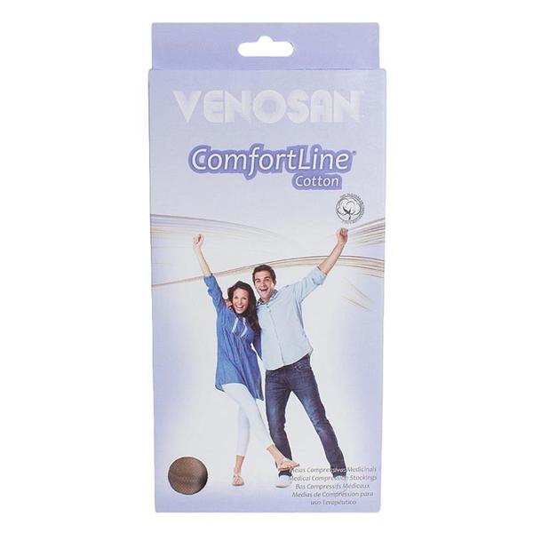 Imagem de Meia Venosan Comfortline Cotton com Algodão 30-40 mmhg AD - Panturrilha/Bege/Aberta/Curta