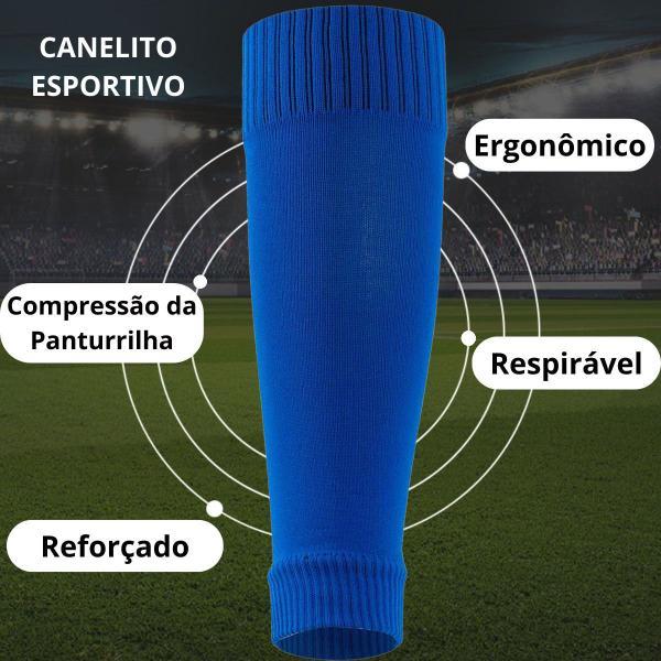 Imagem de Meião Cortado Canelito Futebol Futsal Treino Unissex - 1 par