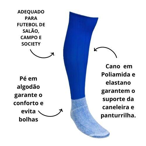 Imagem de Meião de Futebol Adulto com pés em Algodão Conforto Durável