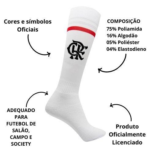 Imagem de Meião Flamengo Futebol Salão Campo Infantil Juvenil Mengão