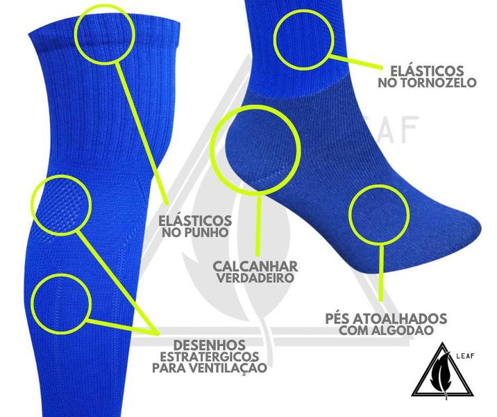 Imagem de Meião Futebol Adulto Profissional Futsal Society Original Kanxa Kit 12 Pares Diversas Cores