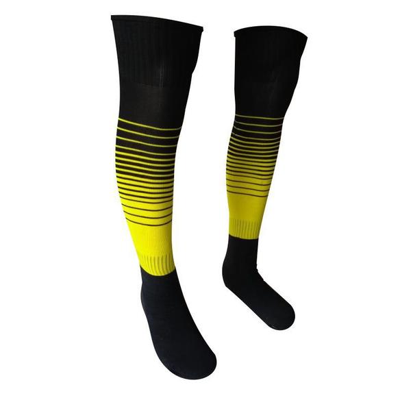 Imagem de Meião Profissional Degrade kit 20 pares Preto com Amarelo