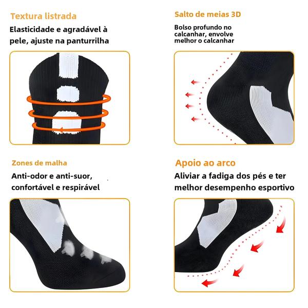 Imagem de Meias de Basquete Profissionais - Engrossadas, Antiderrapantes e Resistentes ao Desgaste