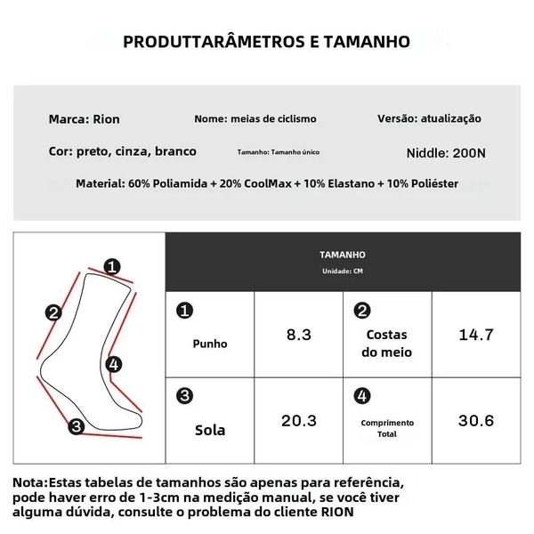 Imagem de Meias de Ciclismo Masculinas de Meia Panturrilha - Absorventes de Umidade para MTB e Caminhada