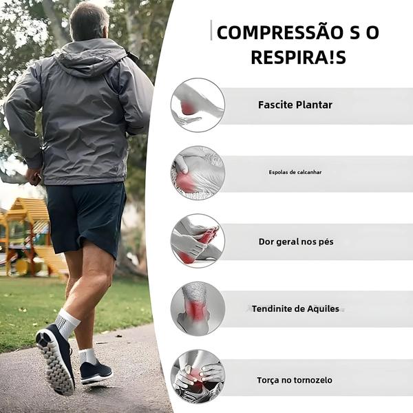 Imagem de Meias de Compressão para Tornozelo - Alívio da Dor para Neuropatia, Tendinite e Inchaço Plantar (Homens)