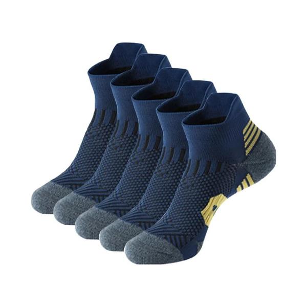 Meias de Corrida de Tornozelo Masculinas - 5 Pares Respiráveis, de Secagem Rápida e Resistentes Imagem de Meias de Corrida de Tornozelo Masculinas - 5 Pares Respiráveis, de Secagem Rápida e Resistentes