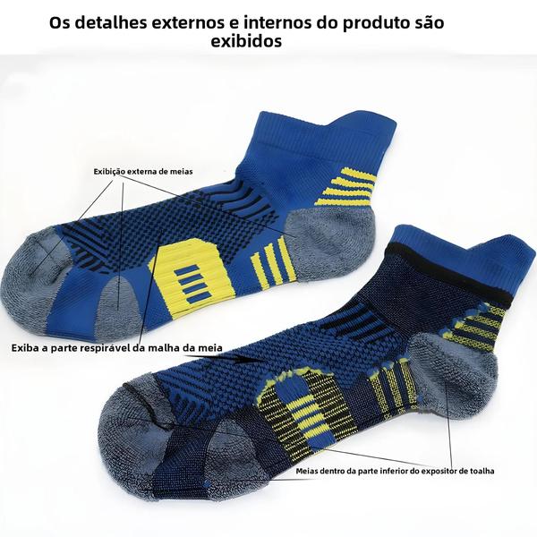 Meias de Corrida de Tornozelo Masculinas - 5 Pares Respiráveis, de Secagem Rápida e Resistentes Imagem de Meias de Corrida de Tornozelo Masculinas - 5 Pares Respiráveis, de Secagem Rápida e Resistentes
