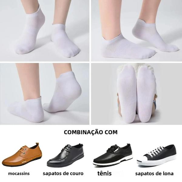 Imagem de Meias de Esporte Unissex - Pacote com 5 ou 10 Pares - Algodão Macio