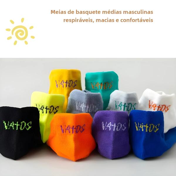 Imagem de Meias de Tornozelo Masculinas Invisíveis - 5 Pares Respiráveis e Desodorantes