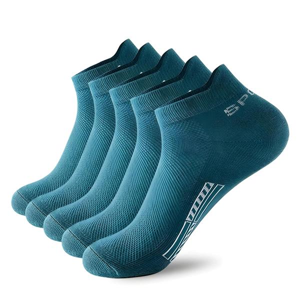 Imagem de Meias de Tornozelo Masculinas Plus Size - 5 Pares de Algodão Orgânico Respirável