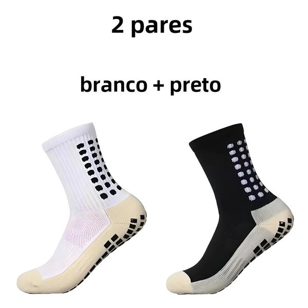 Imagem de Meias Esportivas Antiderrapantes - 2 Pares Engrossados, Respiráveis e Confortáveis (Masculino e Feminino)