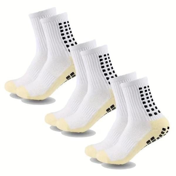 Meias Esportivas Antiderrapantes - 3 Pares Engrossados, Respiráveis e Confortáveis (Masculino e Feminino) Imagem de Meias Esportivas Antiderrapantes - 3 Pares Engrossados, Respiráveis e Confortáveis (Masculino e Feminino)