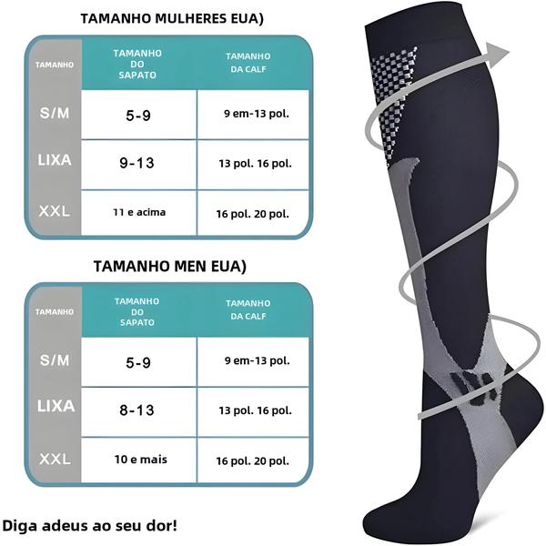 Imagem de Meias Esportivas De Compressão Masculinas, Meias De Enfermagem Médica, Evitam Varizes, Gravidez,