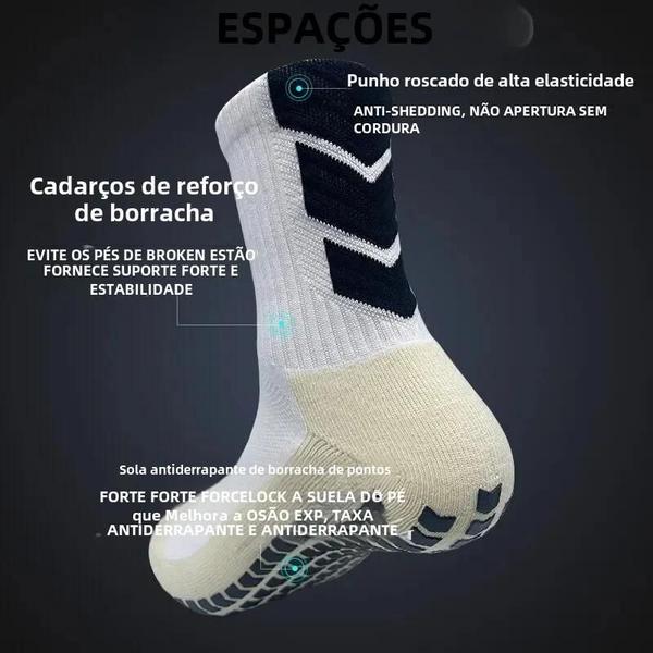 Imagem de Meias Esportivas de Poliéster Respiráveis – Antiderrapantes com Silicone