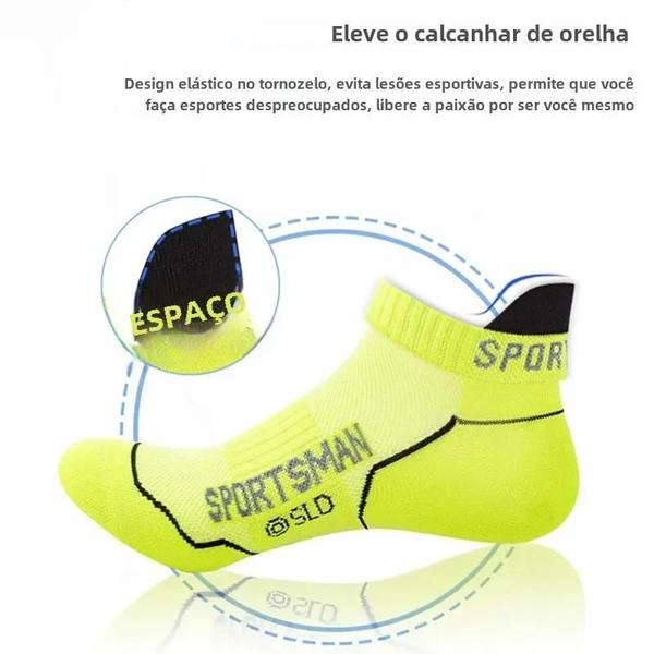 Imagem de Meias Esportivas Masculinas - 10 Pares de Algodão, Corte Baixo e Respirável