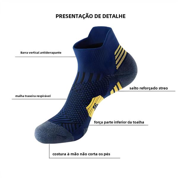 Imagem de Meias Esportivas Masculinas de Secagem Rápida - 3 Pares para Corrida, Fitness e Escalada