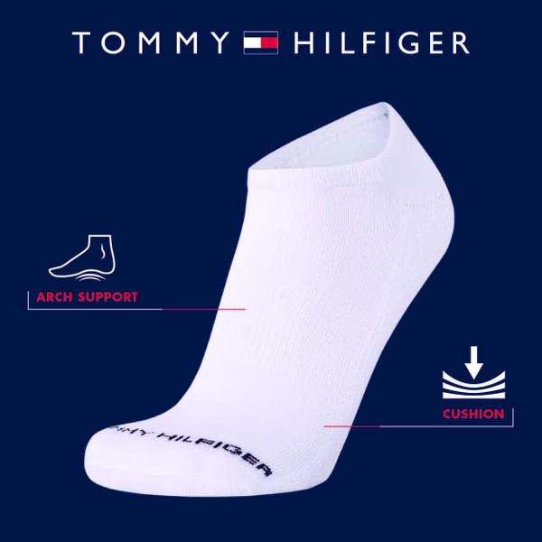 Imagem de Meias esportivas Tommy Hilfiger, almofada No Show, pacote com 12 unidades masculinas