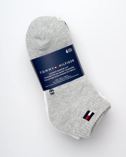 Imagem de Meias esportivas Tommy Hilfiger Performance Cushion para meninos, pacote com 6