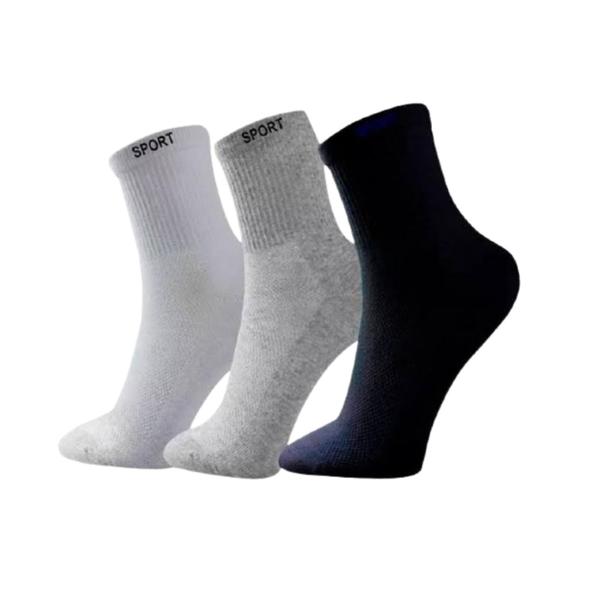 Meias Masculina Kit Com 24 Pares Cano Alto Sport De Algodão - própria Imagem de Meias Masculina Kit Com 24 Pares Cano Alto Sport De Algodão