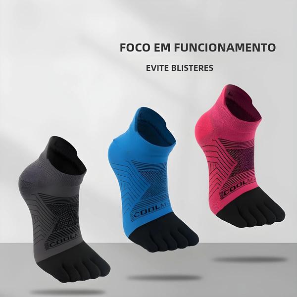 Meias Masculinas de Corrida com Cinco Dedos - Respiráveis, Secagem Rápida e Confortáveis Imagem de Meias Masculinas de Corrida com Cinco Dedos - Respiráveis, Secagem Rápida e Confortáveis