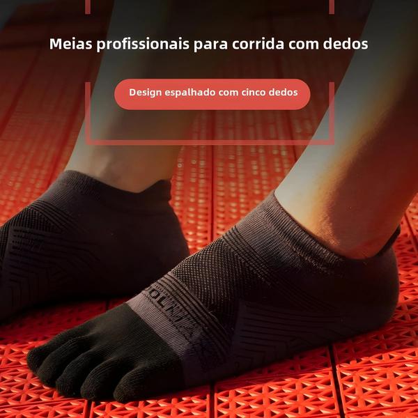 Meias Masculinas de Corrida com Cinco Dedos - Respiráveis, Secagem Rápida e Confortáveis Imagem de Meias Masculinas de Corrida com Cinco Dedos - Respiráveis, Secagem Rápida e Confortáveis