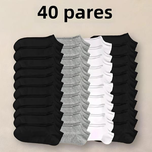 Imagem de Meias Masculinas Sem Pilling - 10 a 40 Pares - Solidez de Cor - Para Esporte e Negócios