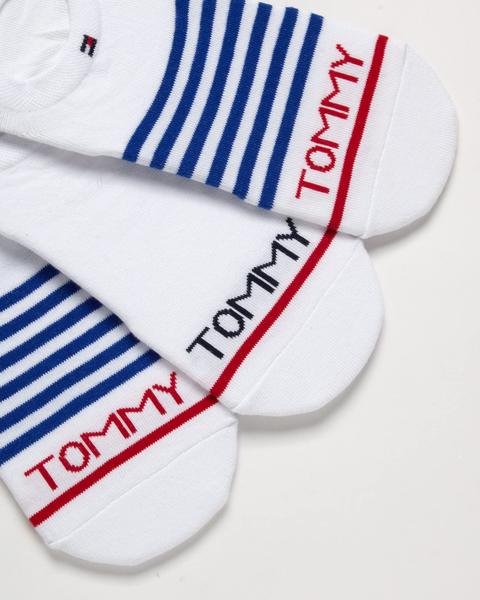 Imagem de Meias Tommy Hilfiger Athletic Sport Liners masculinas 7-12 brancas