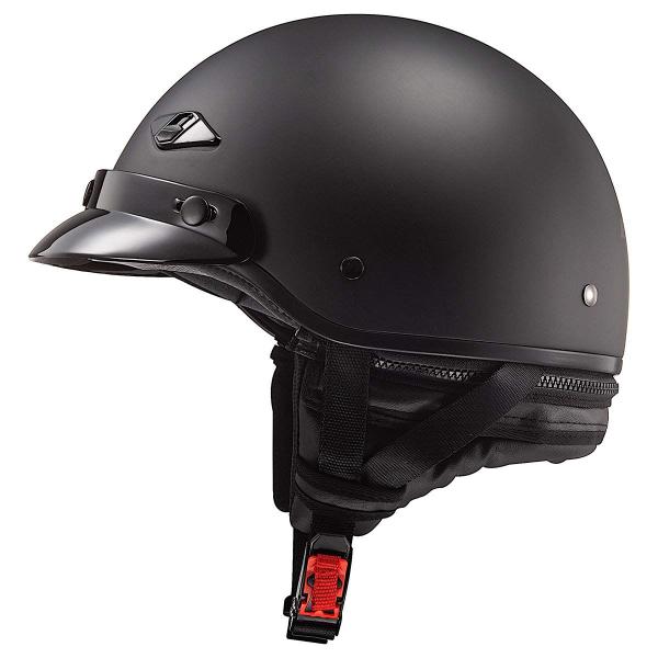 Imagem de Meio capacete para motocicleta LS2 Bagger Matte Black DOT Medium