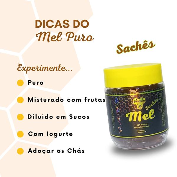 Imagem de Mel 100% natural 200g, sachês, pote