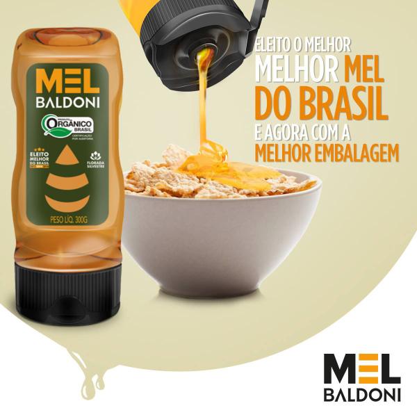 Imagem de Mel Baldoni Orgânico Eleito Melhor do Brasil Bisnaga 300g