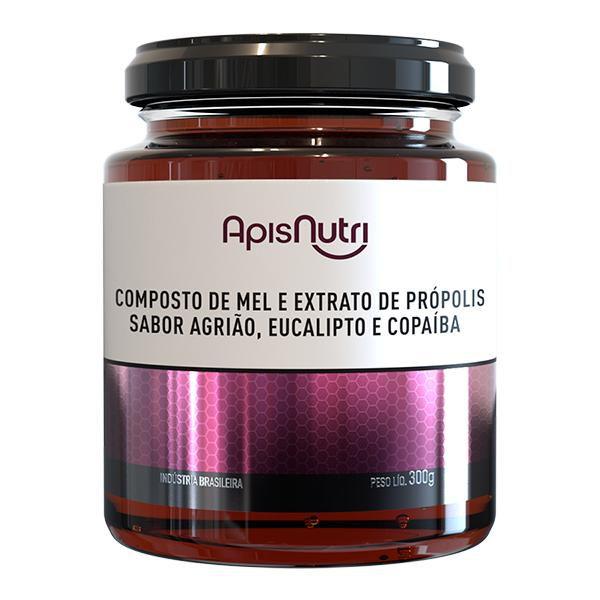 Imagem de Mel Composto Própolis Euc. Agrião e Copaíba 300g ApisNutri