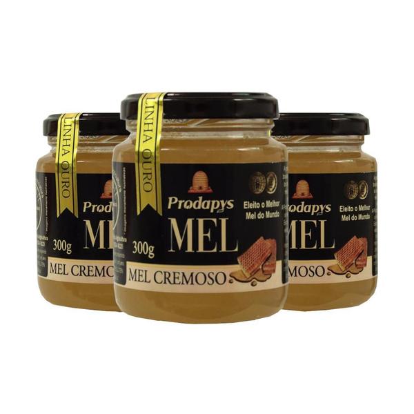 Mel Cremoso Linha Ouro 300G - Melhor Mel Do Mundo Kit Com 3 - Prodapys Imagem de Mel Cremoso Linha Ouro 300G - Melhor Mel Do Mundo Kit Com 3