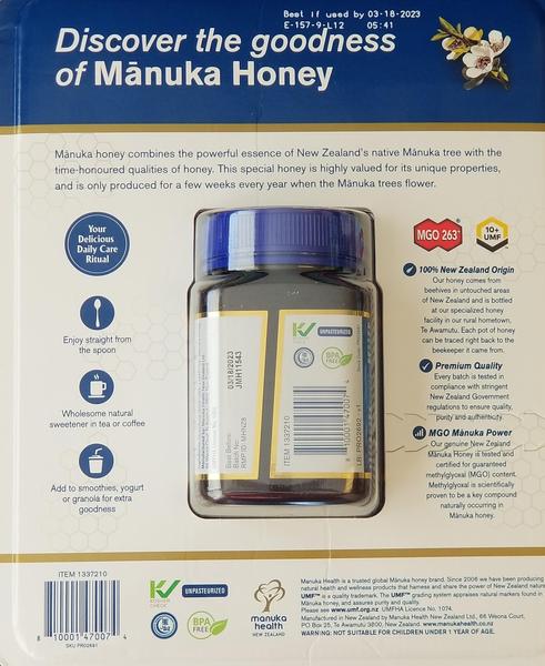 Mel Manuka Health Mgo 263+ Nova Zelandia 500G Imagem de Mel Manuka Health Mgo 263+ Nova Zelandia 500G