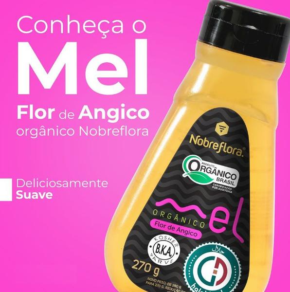 Imagem de Mel Orgânico Flor de Angico 270g NobreFlora Breyer - Bisnaga