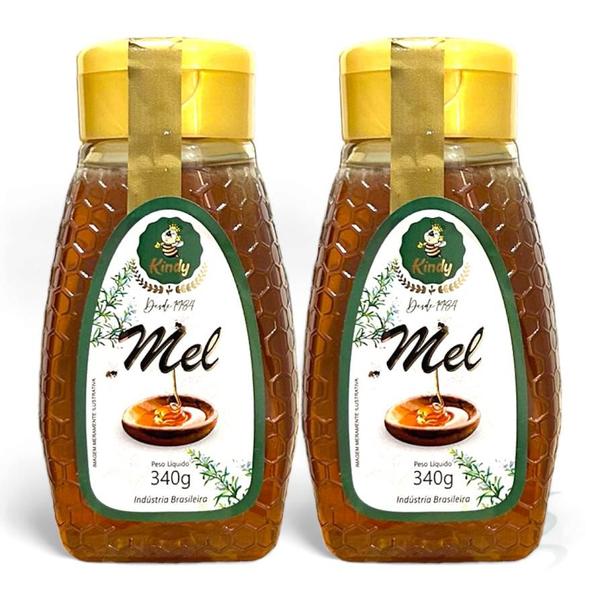 Imagem de Mel Puro De Abelha Florada Silvestre 340g - Kit C/ 2 Unid