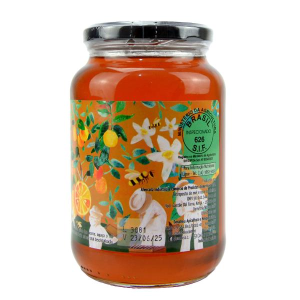 Mel Puro Flores Laranjeiras 750g Dona Beia Florada Laranjeira 100% Natural Imagem de Mel Puro Flores Laranjeiras 750g Dona Beia Florada Laranjeira 100% Natural