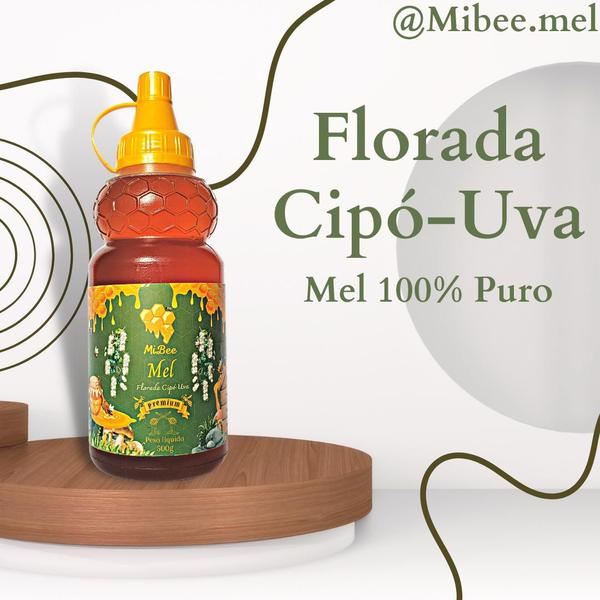 Imagem de Mel Puro Premium  Mibee - Florada Cipó-Uva 500g