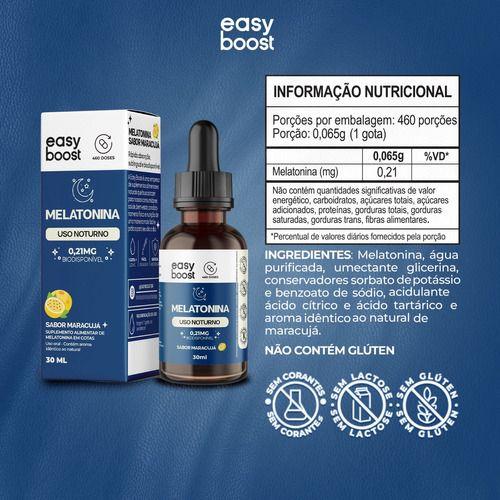 Imagem de Melatonina Gotas Sublingual Easy Boost Maracujá 60ml Kit 2x