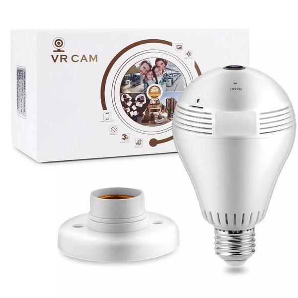 Imagem de Melhor Camera Ip Seguraca Lampada 360 Vr Espia Wifi V380