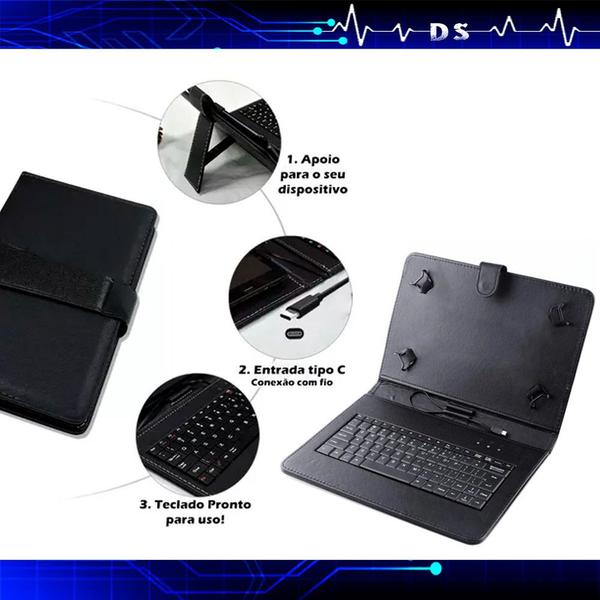 Imagem de Melhor Capa Bag Teclado Para Tablet  S9fe X510  + Caneta