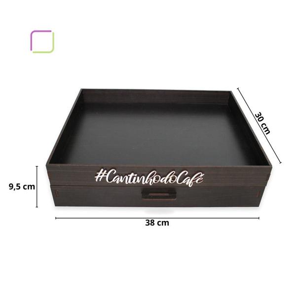 Imagem de Melhor Porta Cápsula Decorativa Dolce Gusto Três Corações Nespresso Capacidade 24 Cápsulas Mdf Organizadora Cantinho do Café